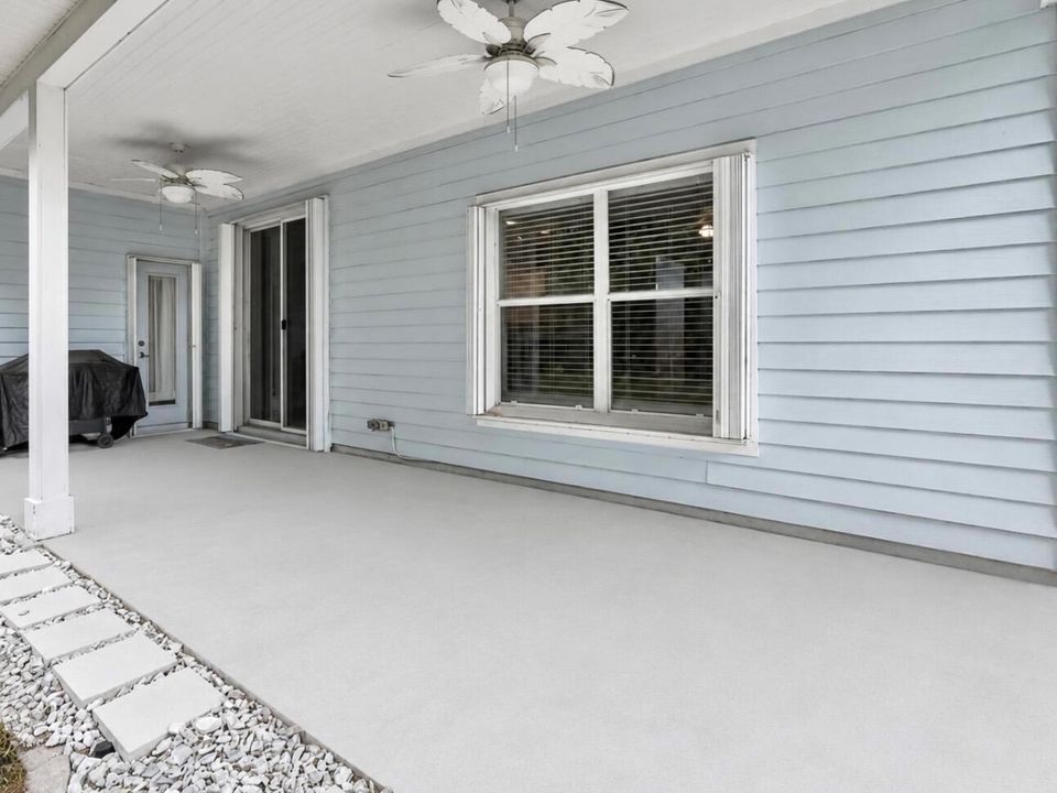 Backyard covered patio