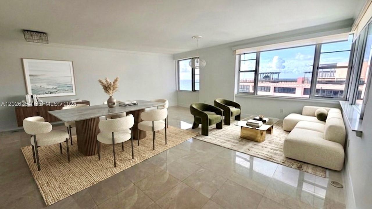 Staged living room