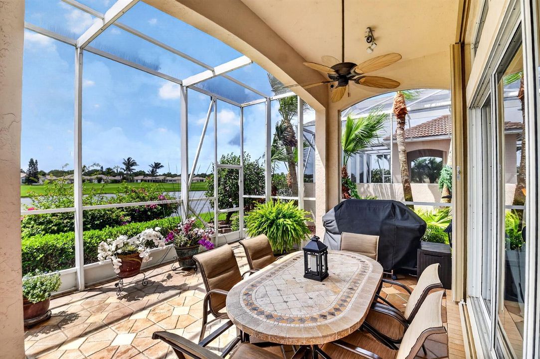 covered and screened patio