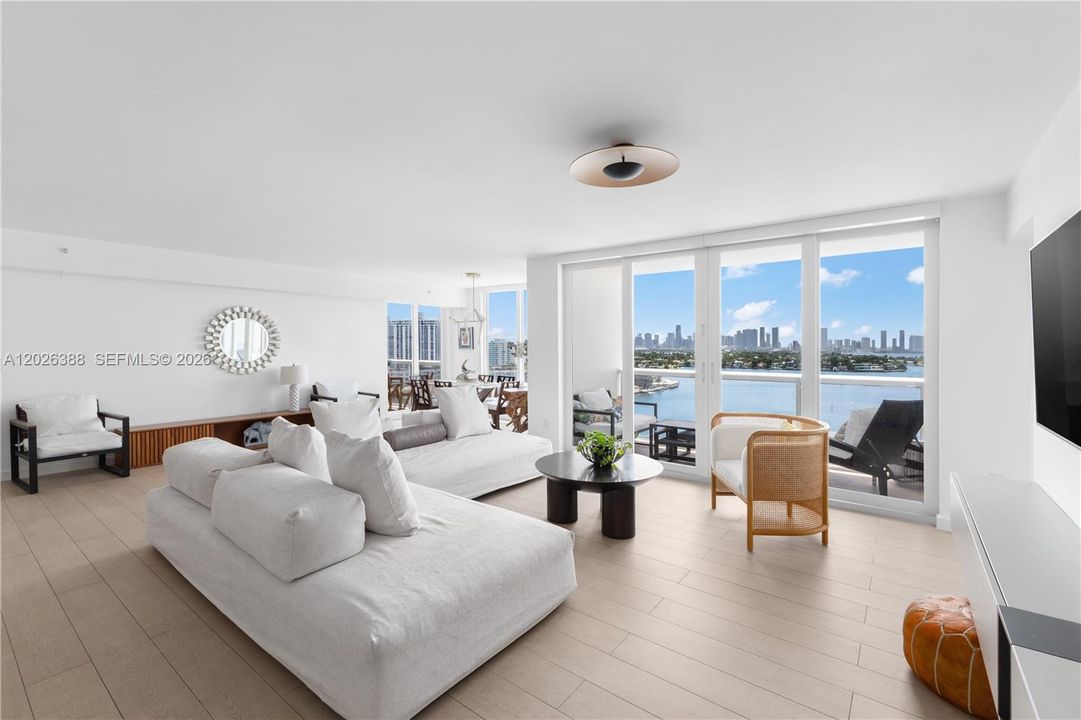 Very wide living room - unusual in a condo