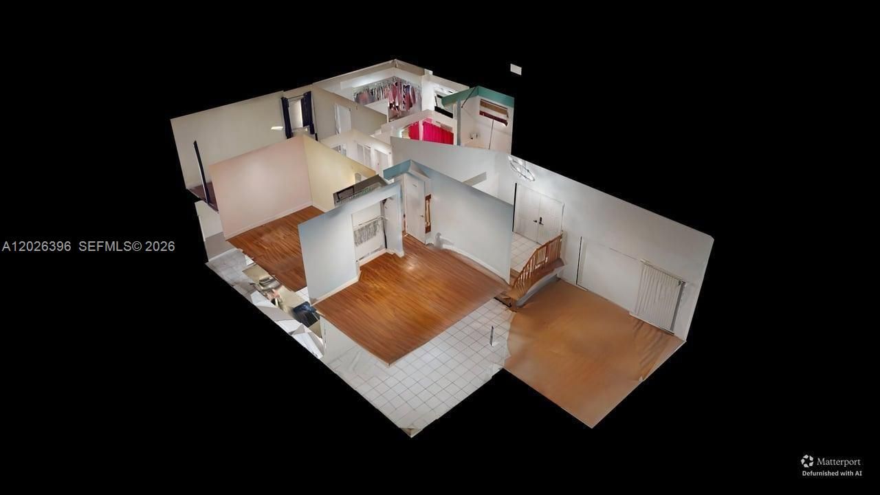 Furniture removed with AI