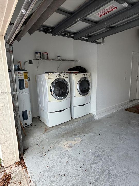 Located in the garage
