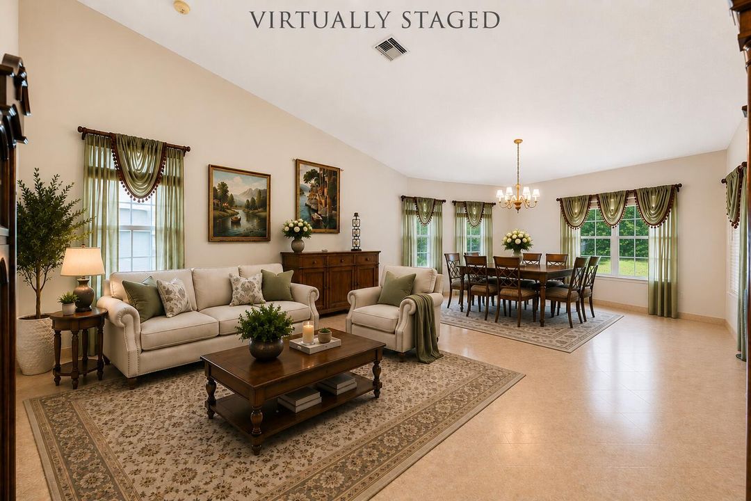 Staged lving room