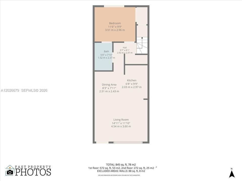 For Sale: $325,000 (2 beds, 2 baths, 845 Square Feet)