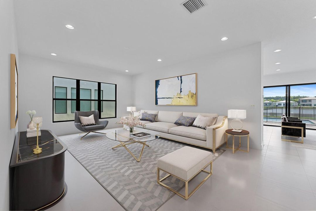 Virtual stage living room