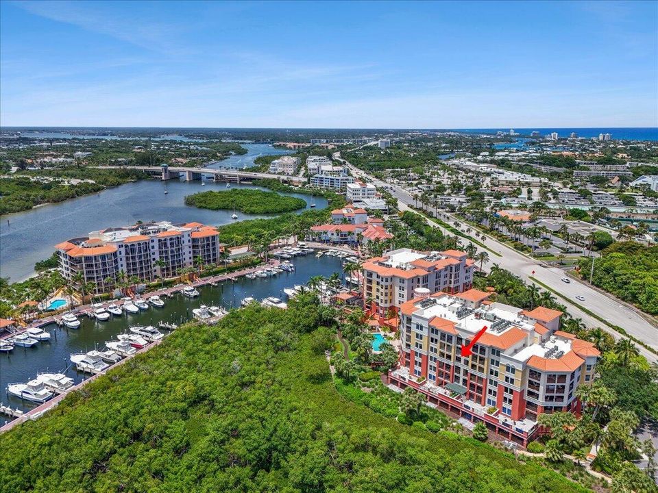 Aerial View of Jupiter Yacht Club