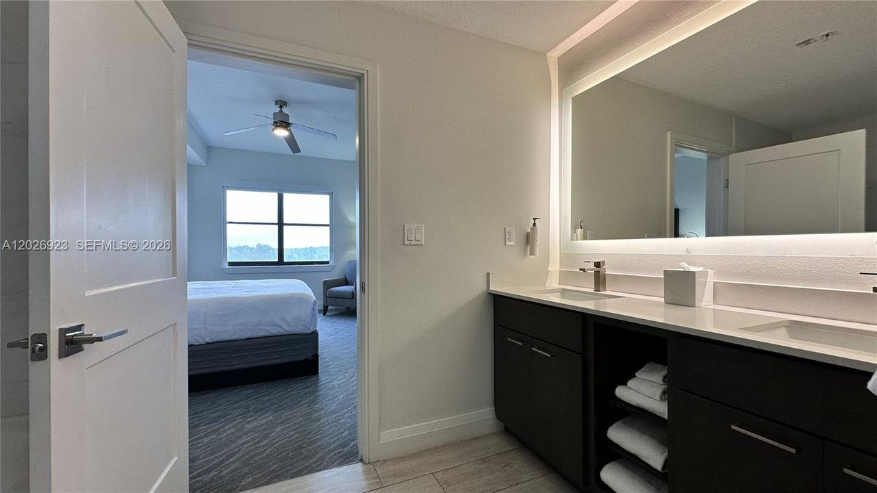Primary bathroom to bedroom