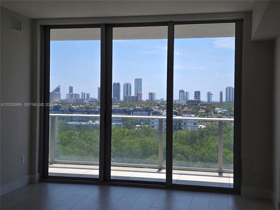 View from Living room to Sunny Isles