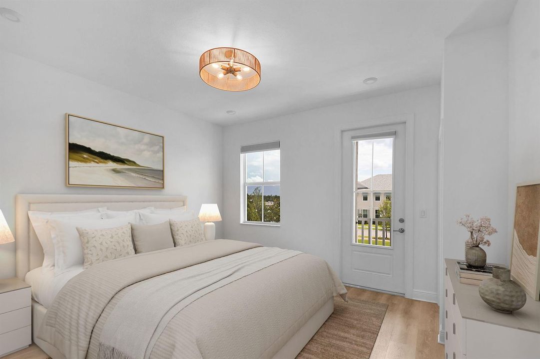 Main bedroom v-staged