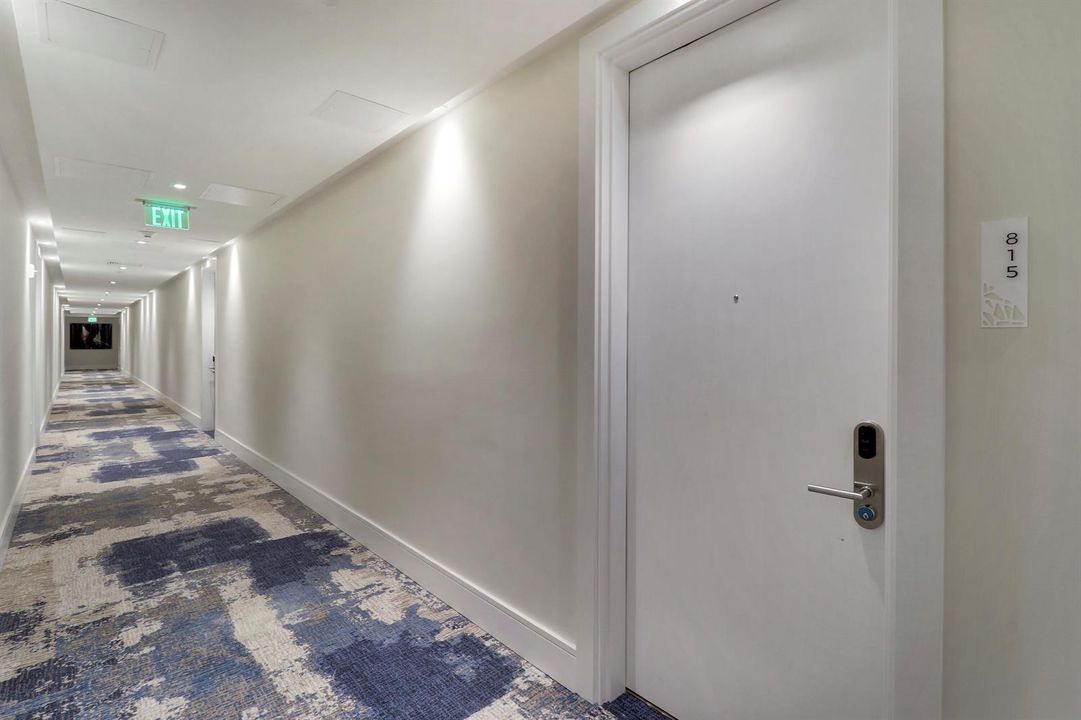Exterior Hallway at unit