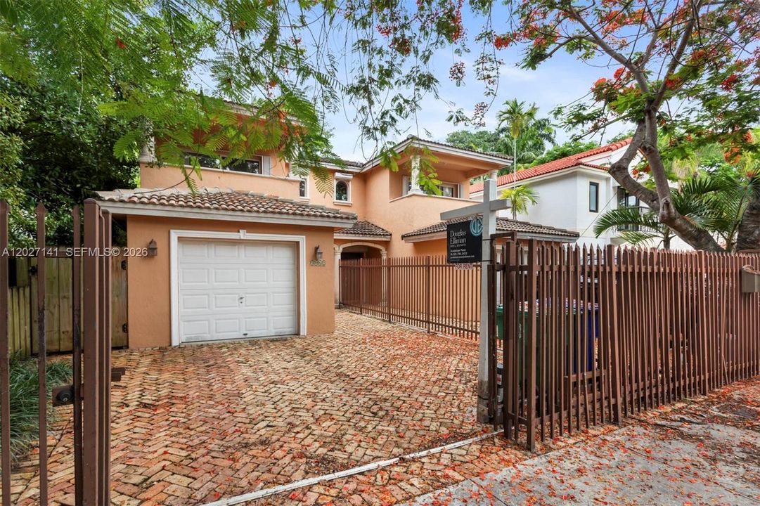 Covered terrace and paved patio