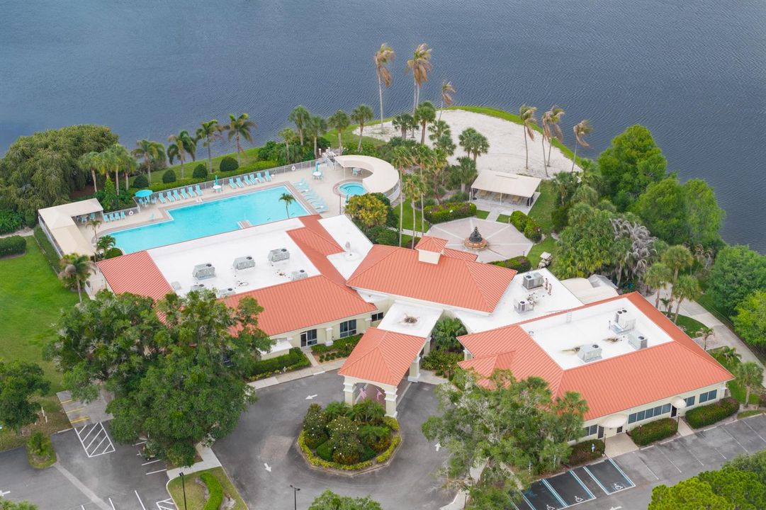 Clubhouse complex and beach area