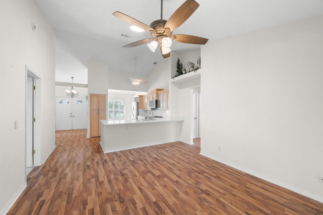 Laminate flooring recently installed