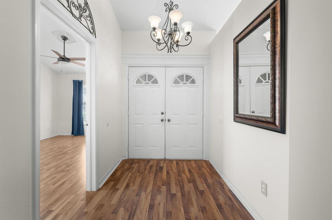 Double-door entry to foyer