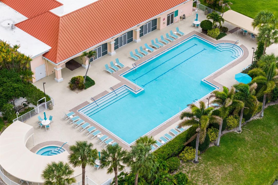 Pool and hot tub area
