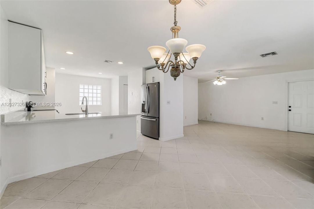 Overlooking snack counter & Living area