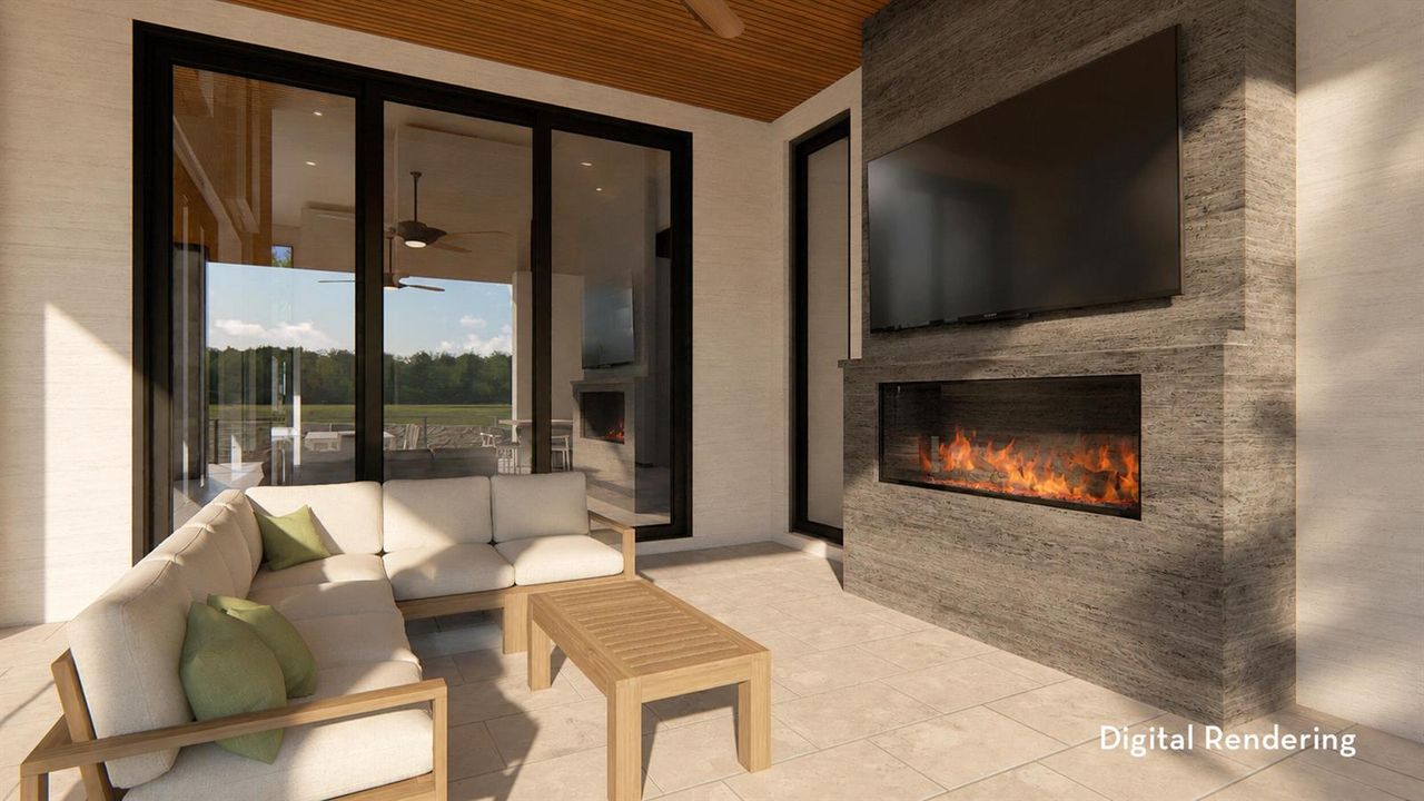 Covered Patio - Digital Rendering