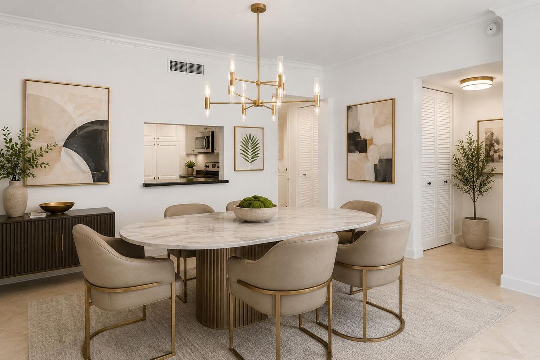 Virtually Rendered Dining Room