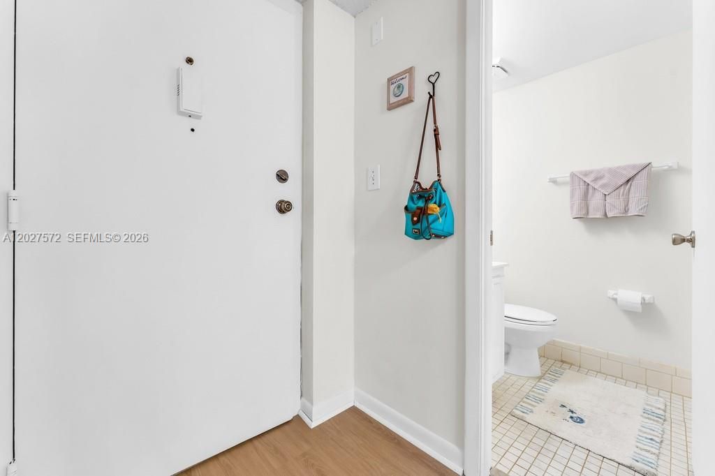 Half bath near entry & kitchen