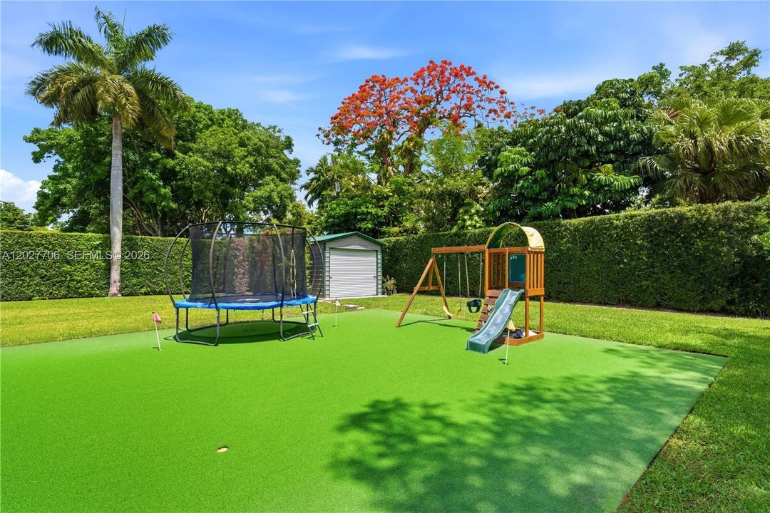 Artificial Turf for child's play area and putting green