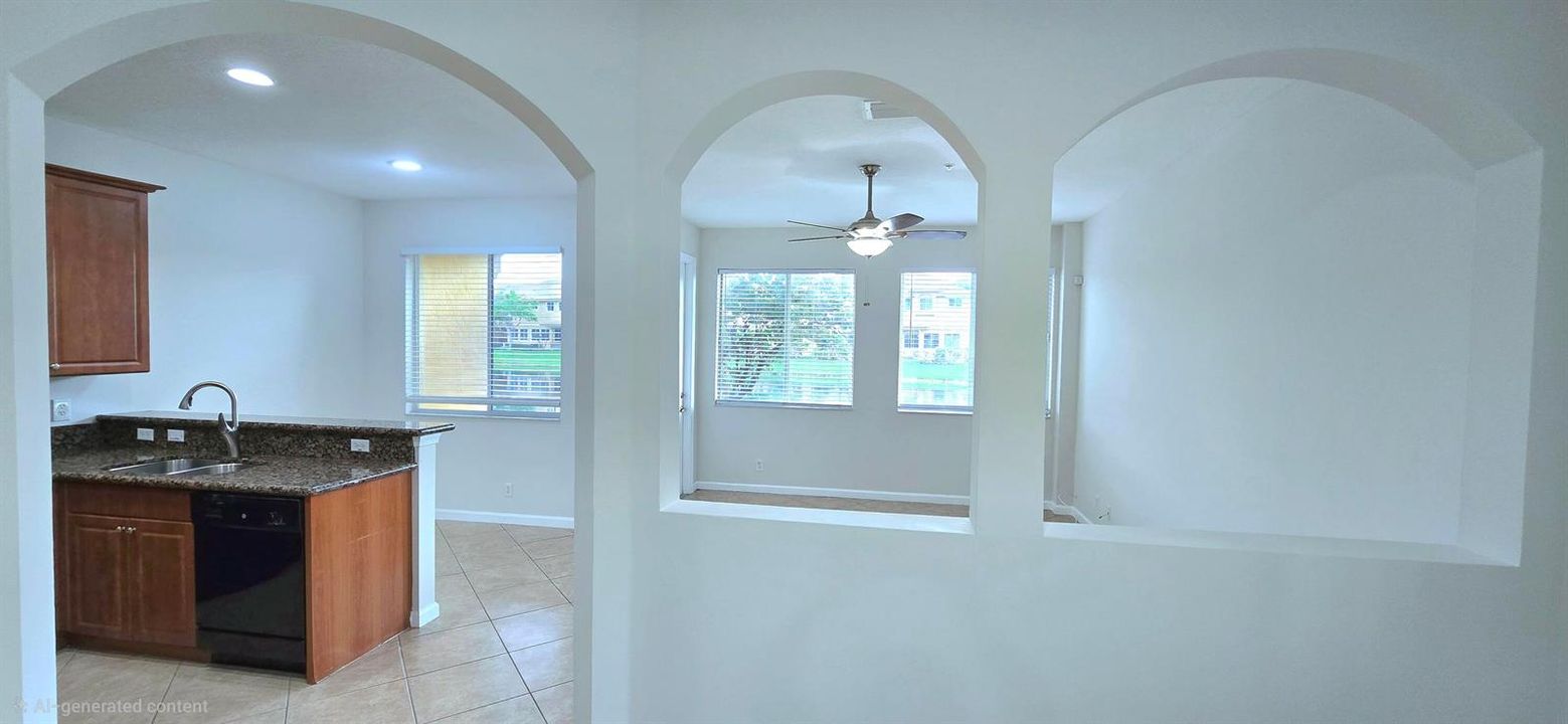 Arched Living to Family room