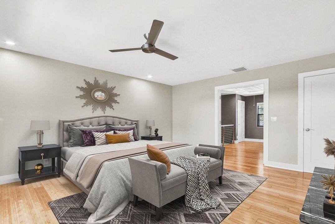Virtually Staged Primary Bedroom