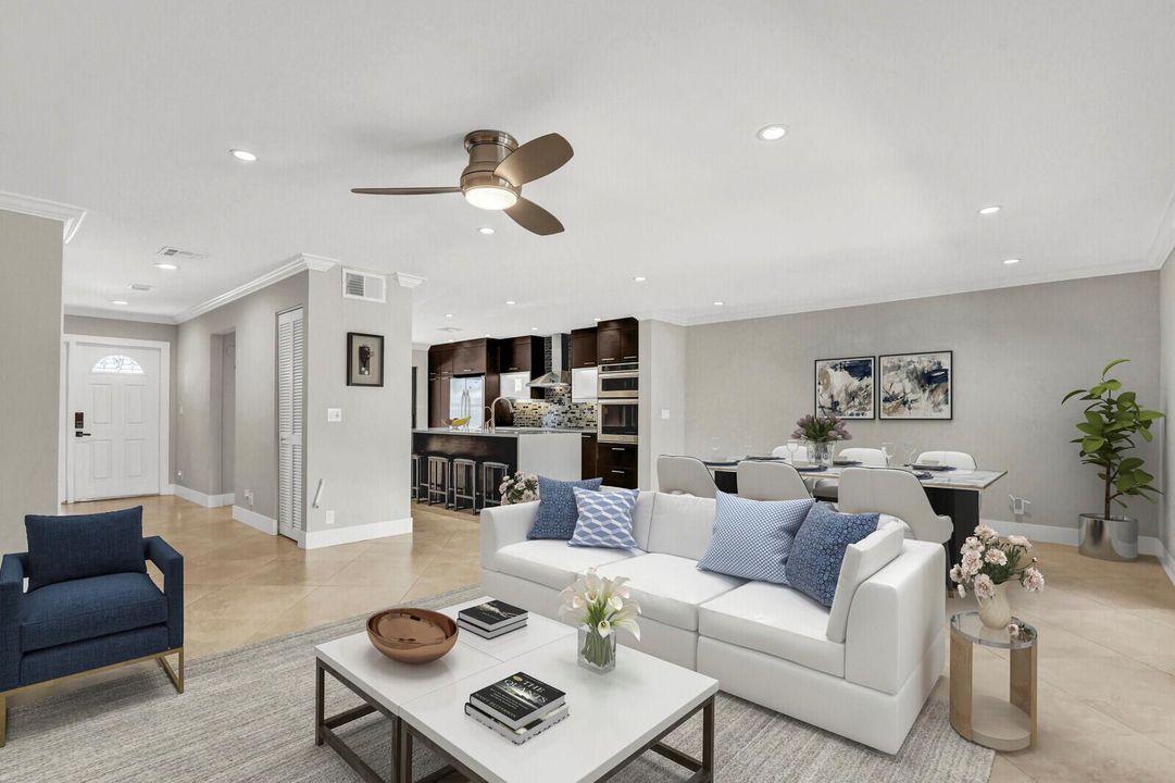 Virtually Staged Living Room