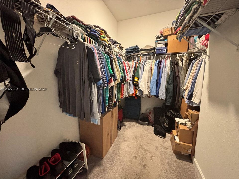 Expansive walk in closet