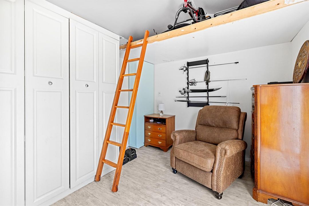 Living space in shed