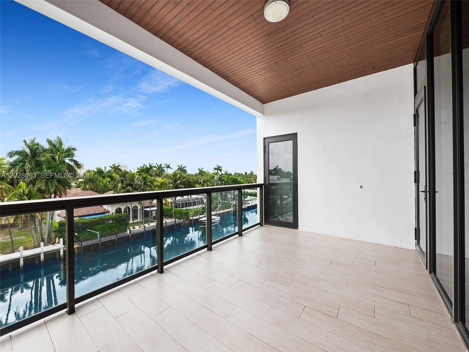East facing balcony from living/entertainment space