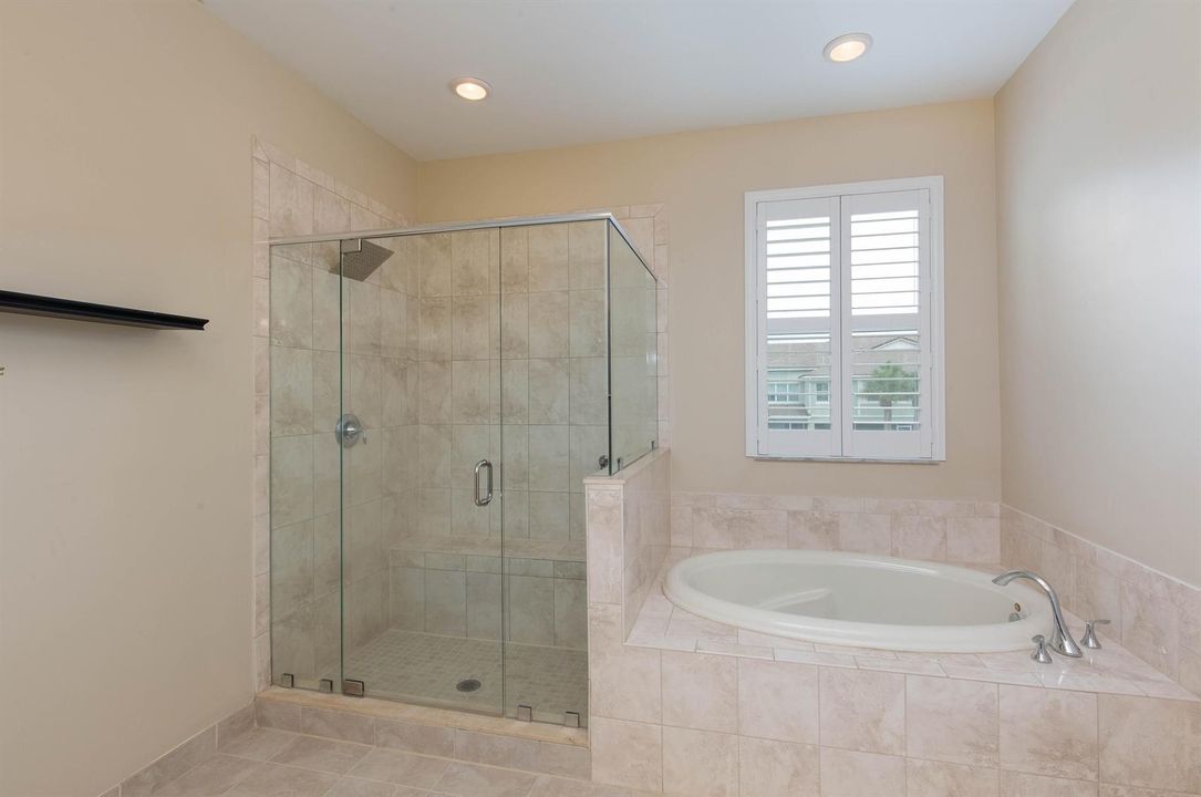 Primary with roman tub and shower
