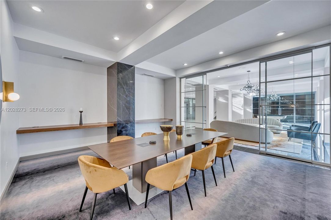 mezzanine meeting area