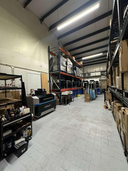 Forklift space between shelving