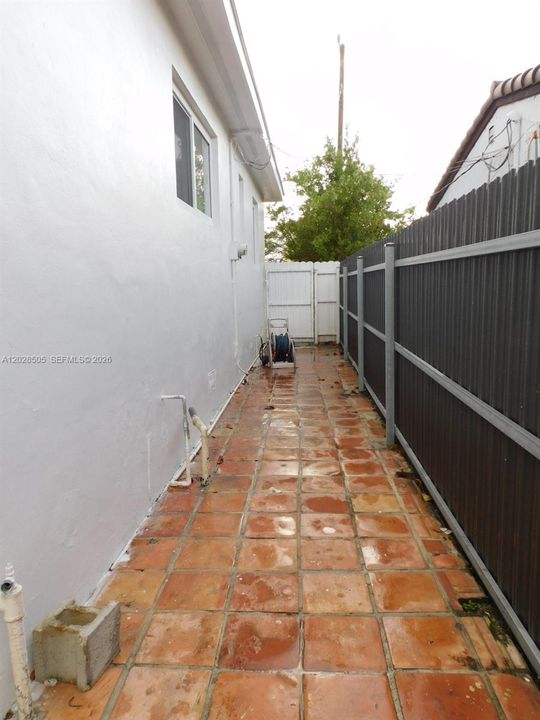 North side patio.