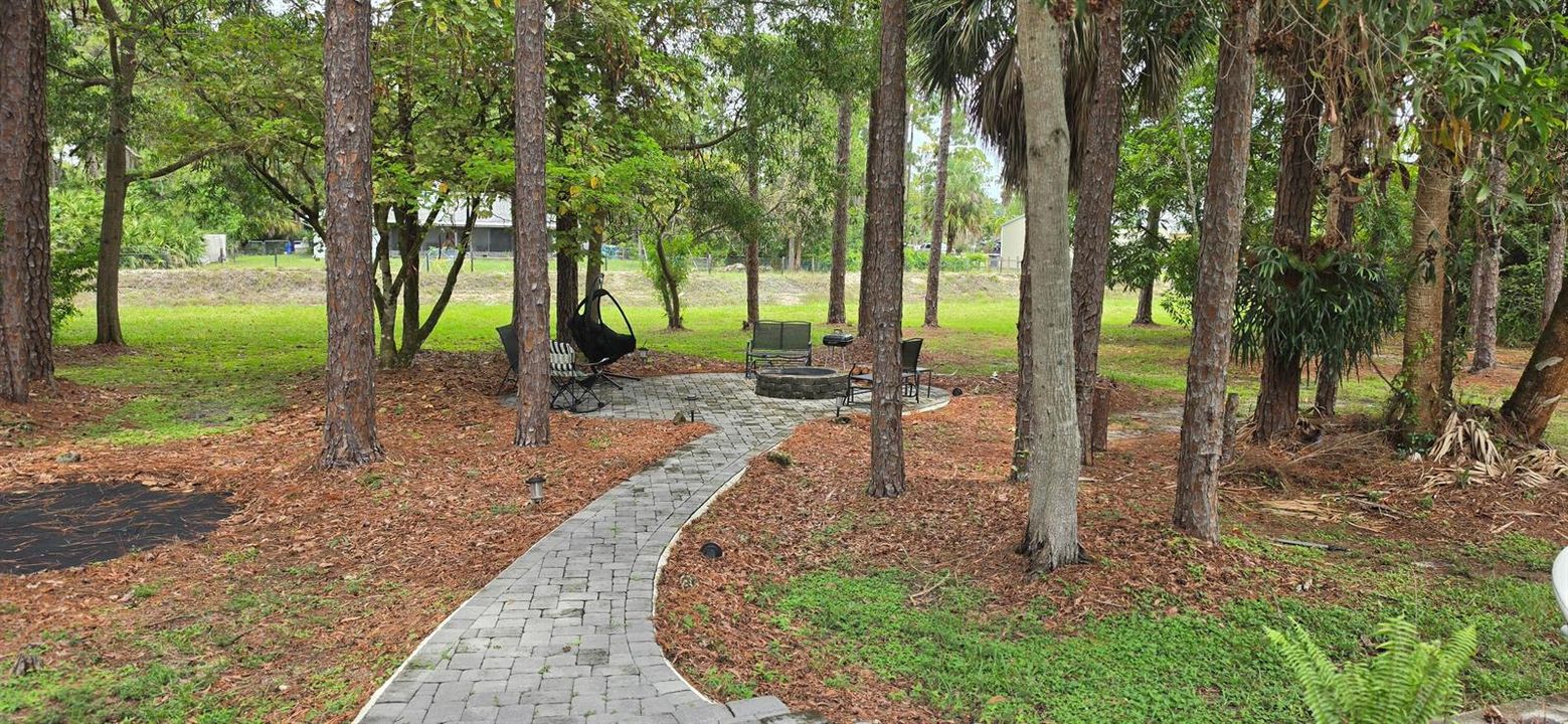 Path to fire pit