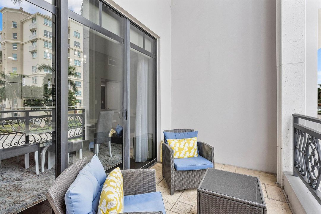 Covered Balcony w/City Views
