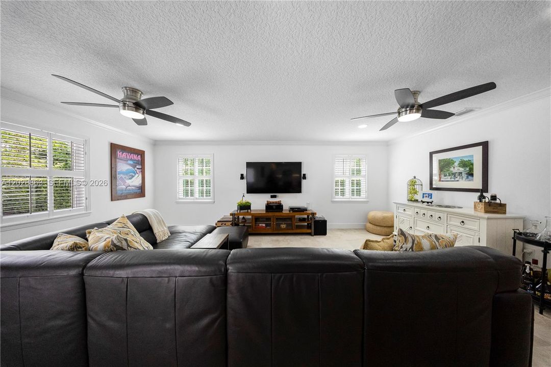 Plantation Shutters throughout the home bring a nice touch.