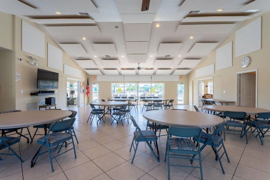 Large clubhouse dining area