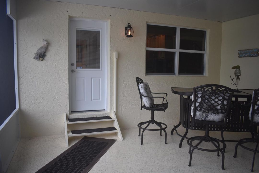 back door on patio