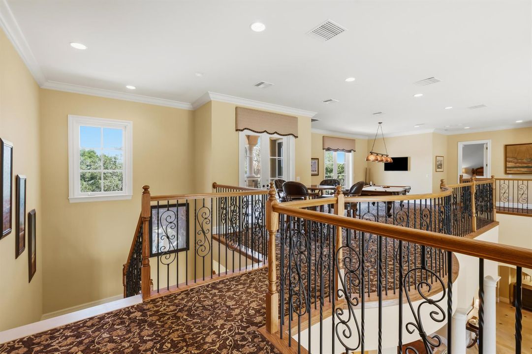 upstairs