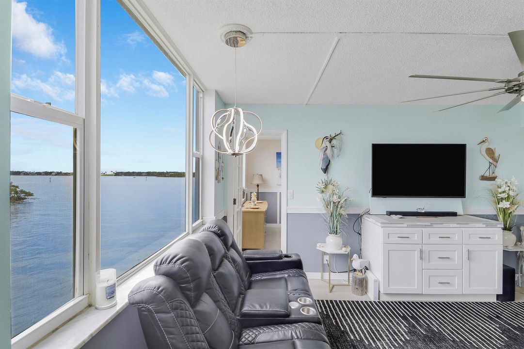 living room/water view