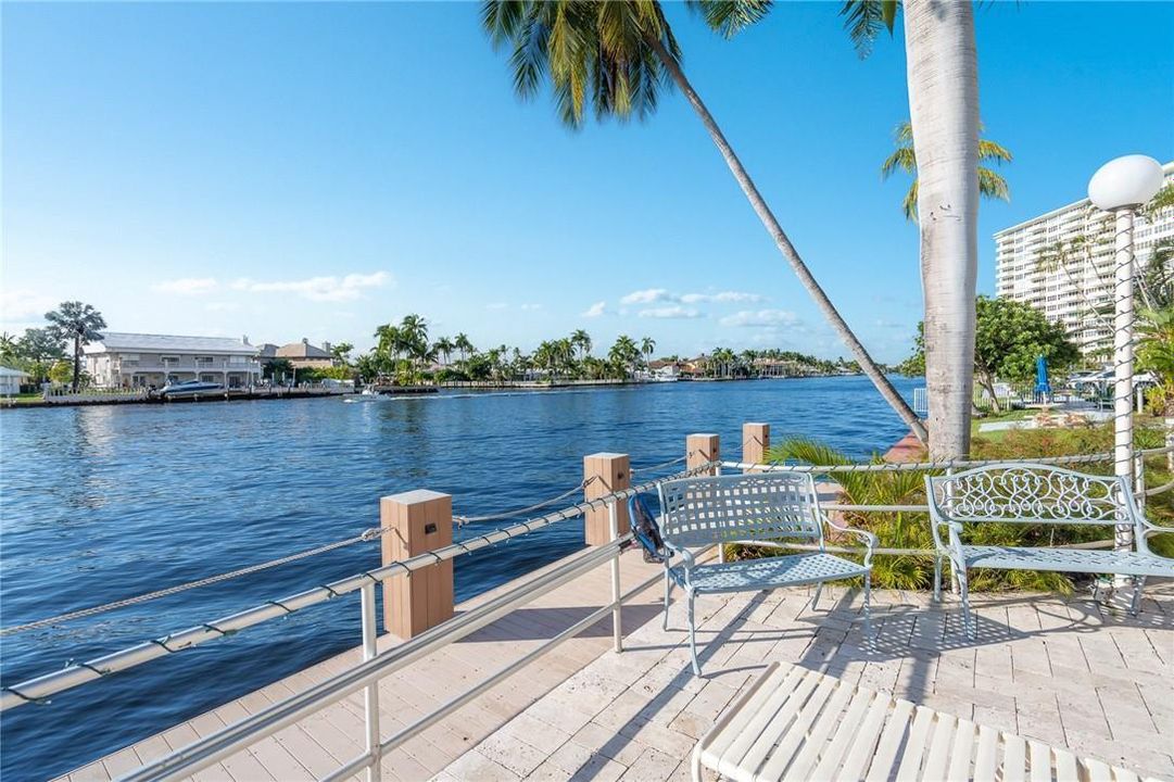 Intracoastal views from the pool area