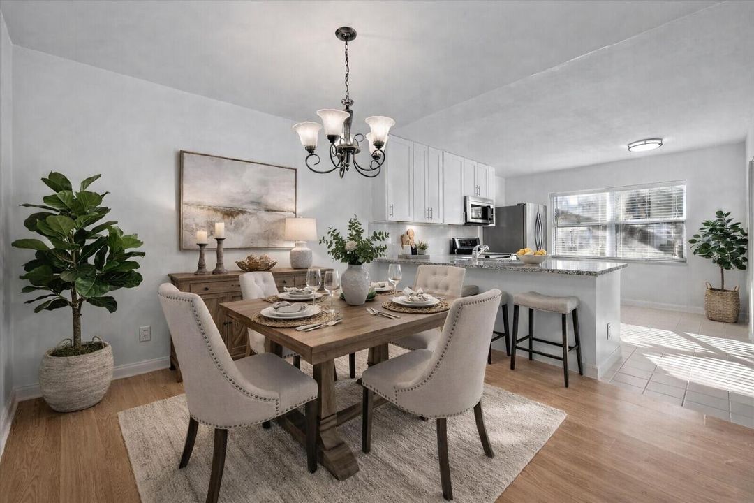 STAGED DINING AREA