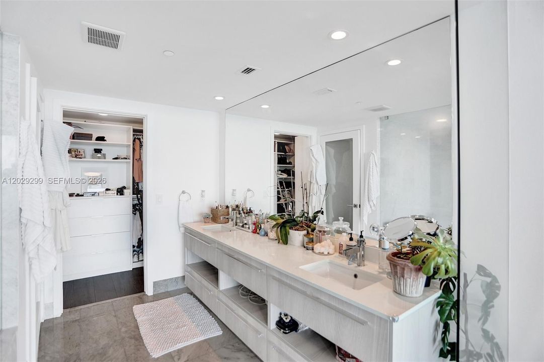 Master Bathroom has dual sinks.