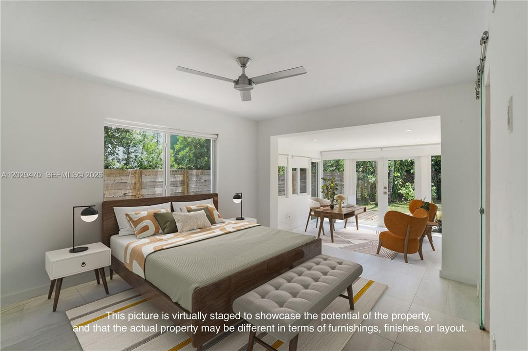 Master bedroom virtually staged