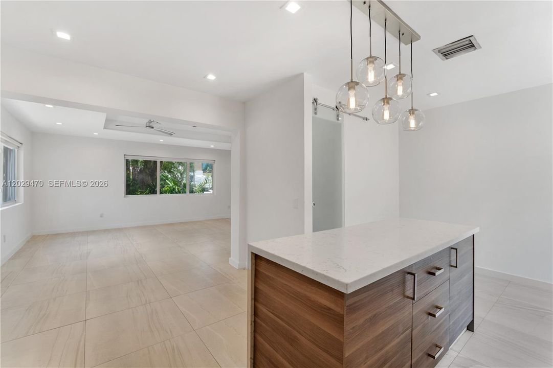 Kitchen with island