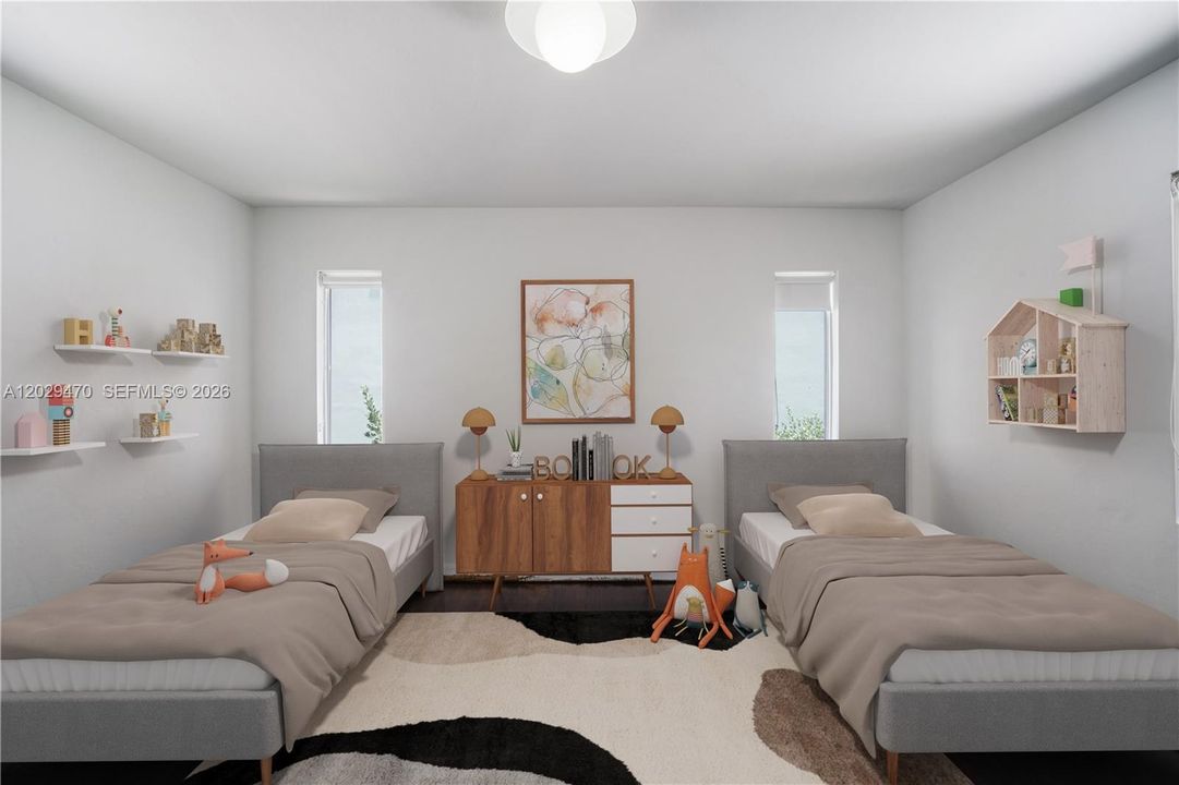 Bedroom #2 virtually staged