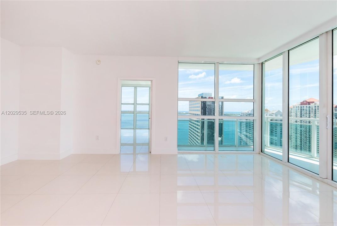 Special view of the social area - to the left is Master Bedroom doorway and it's windows