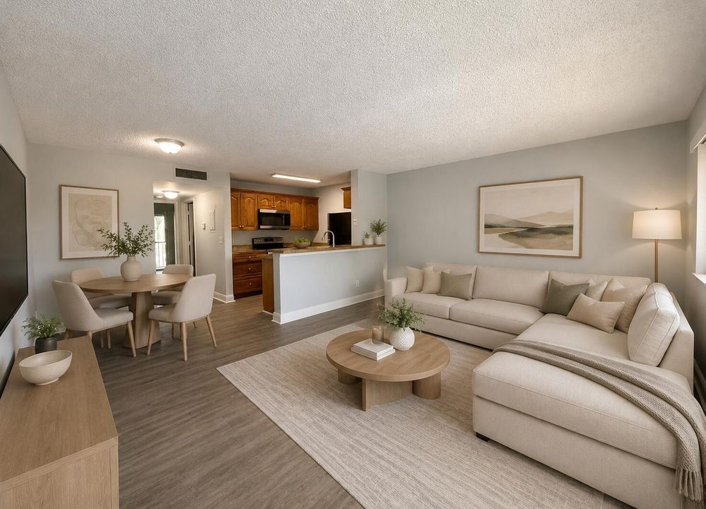 Living Room virtually staged