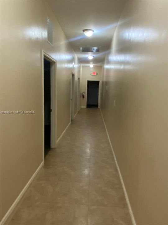 Leading to all 3 offices (on the left) & back of warehouse